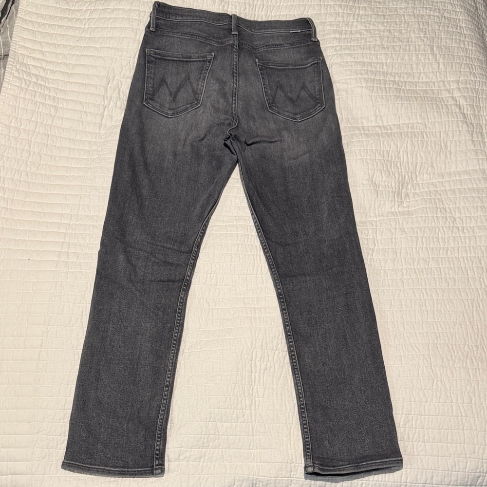 MOTHER Women's Charcoal Straight Leg Jeans